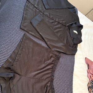 Auden Black Satin Pajama Set